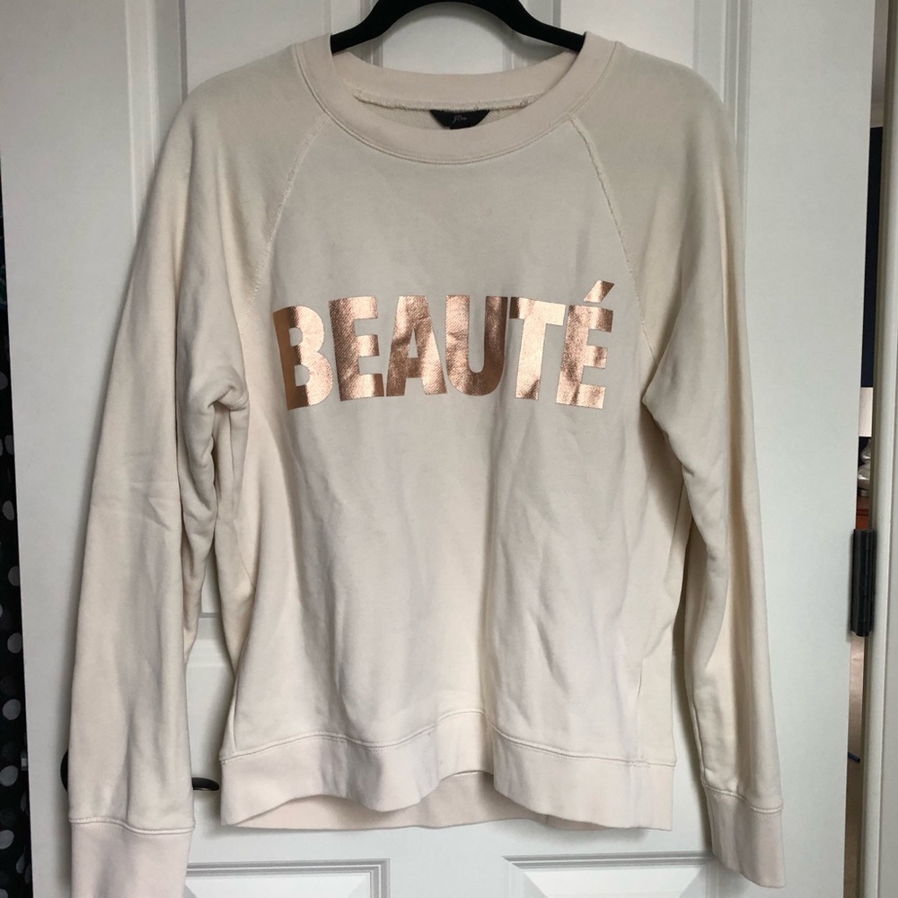 J Crew Beaute sweatshirt. Size M